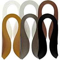 JUYA Juego de Papel Quilling 600 Tiras 6 Colores 39 cm Longitud-Tira (Anchura 3mm)